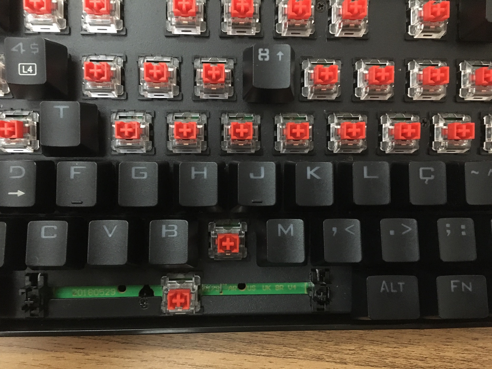 Keyboard without some keycaps